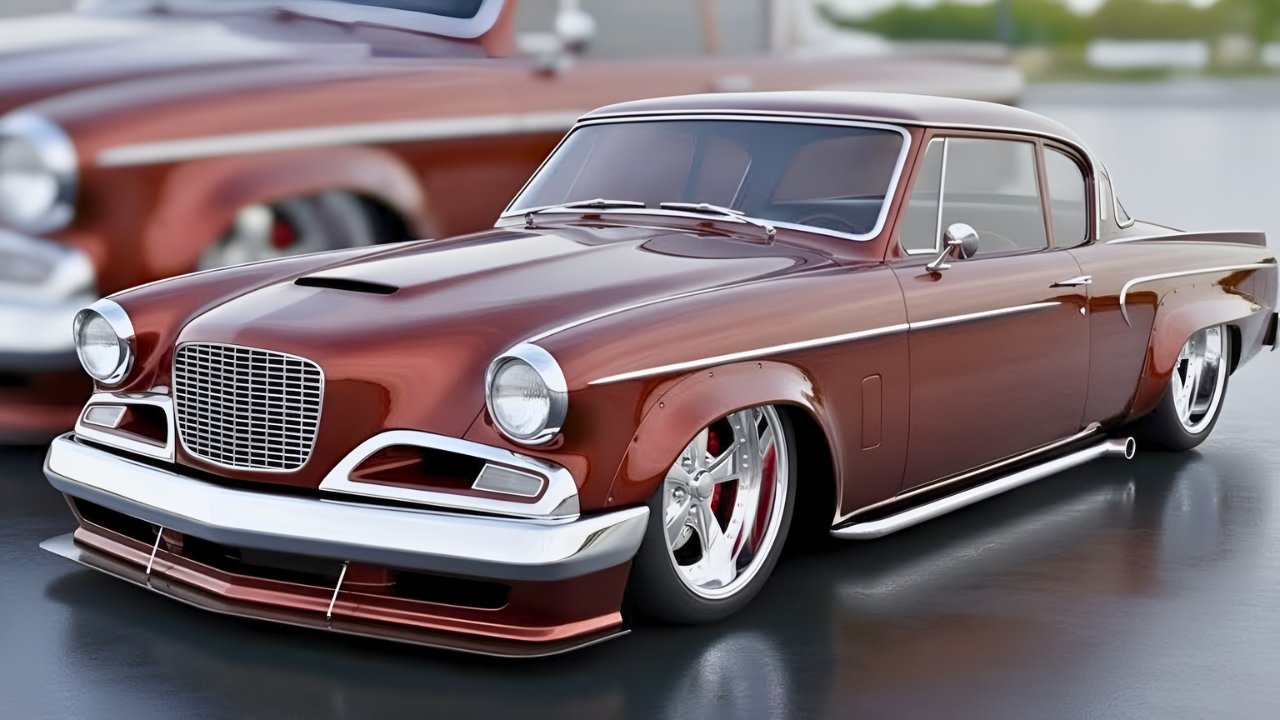 Studebaker Clásico Modificado: Coupé Vintage con Estilo Moderno