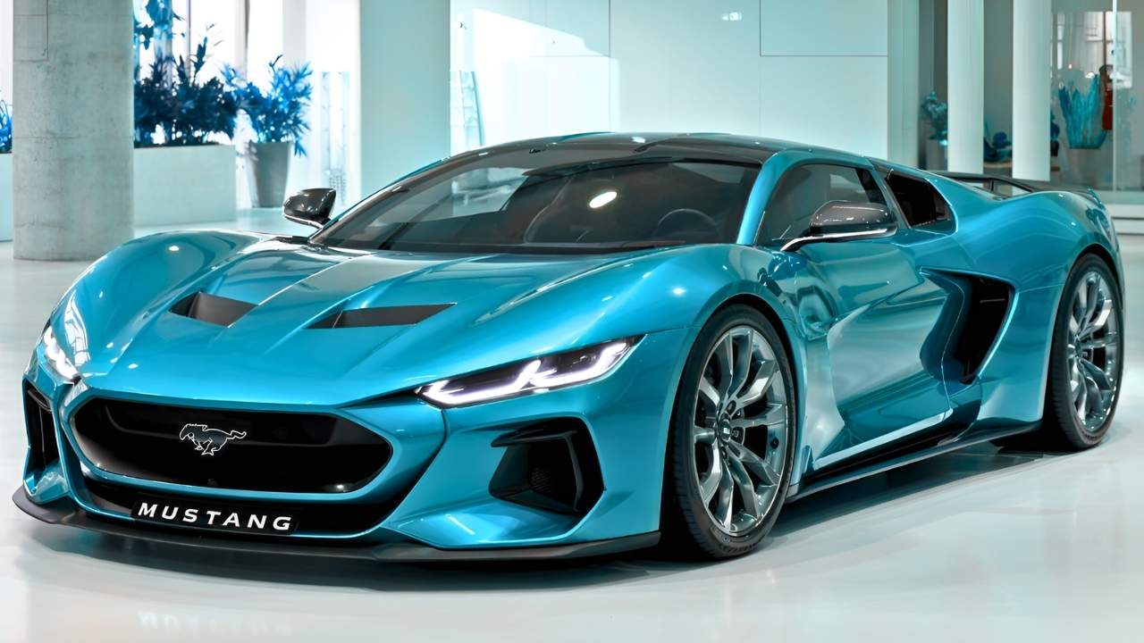 Concepto Futurista del Ford Mustang: Diseño de Superdeportivo con Motor Central