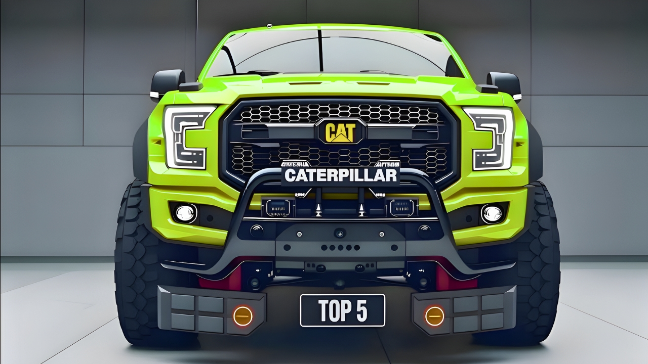 Ford F‑150 Raptor personalizada: camioneta potente con estilo Caterpillar