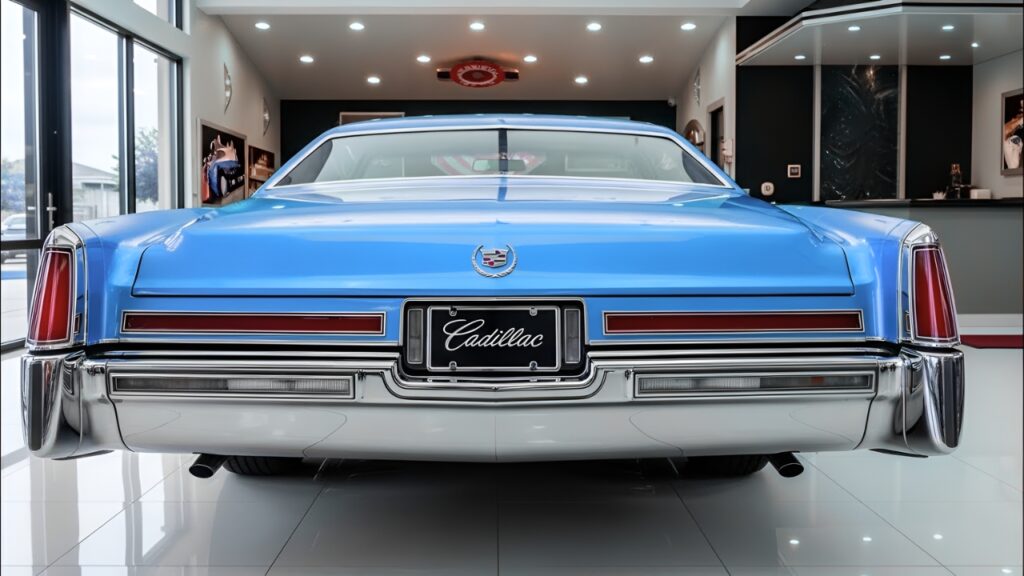 Cadillac Coupe DeVille 1970 Azul: Diseño Trasero Clásico e Icónico