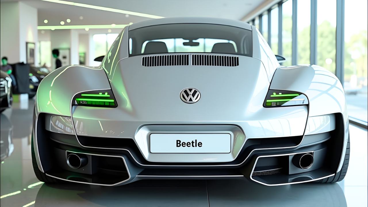 Volkswagen Beetle Futurista: Concepto Eléctrico con Diseño Moderno y Icónico