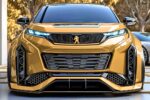 Peugeot E-5008 Concept Dorado 2026: SUV Elegante con Emblema del León
