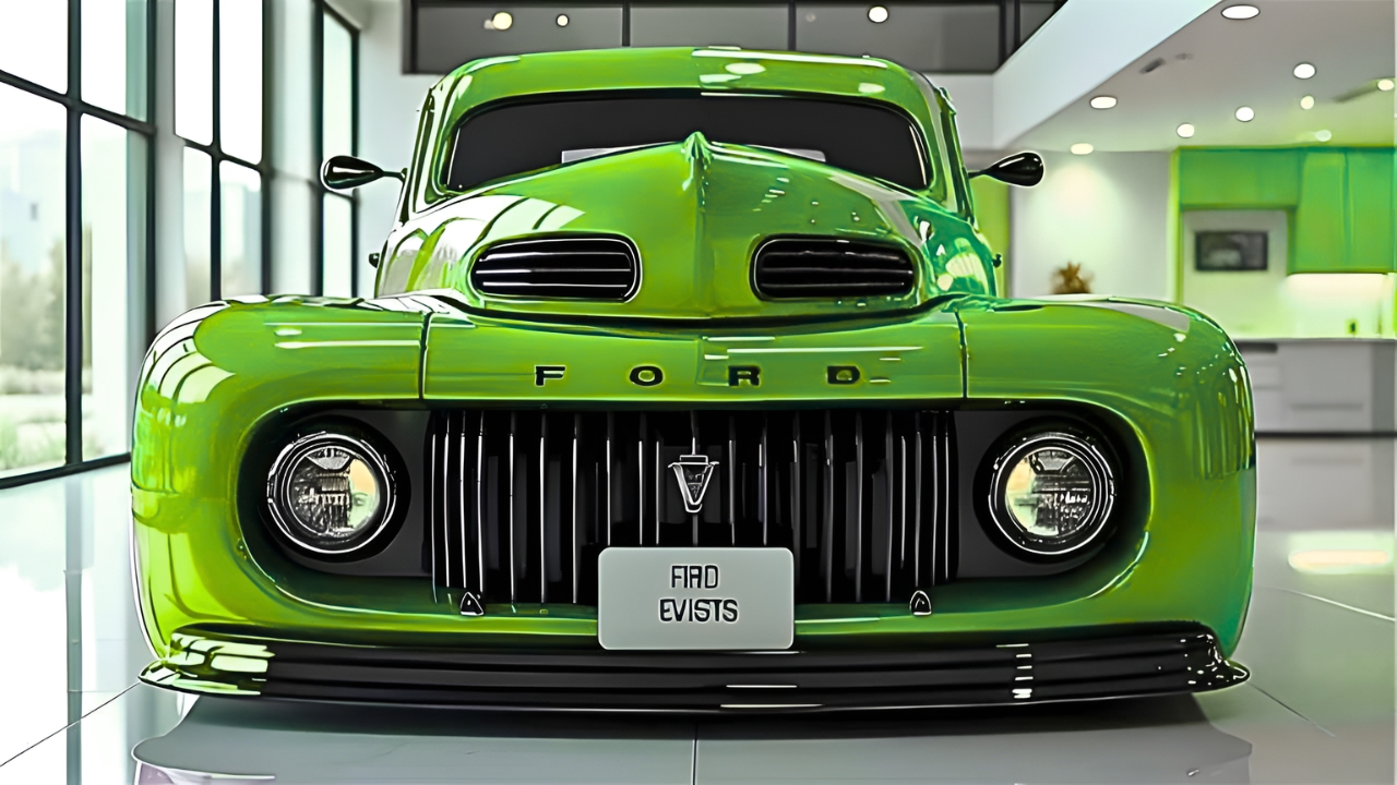 Ford F1 1951 Verde Modificado: Clásico con Estilo Renovado